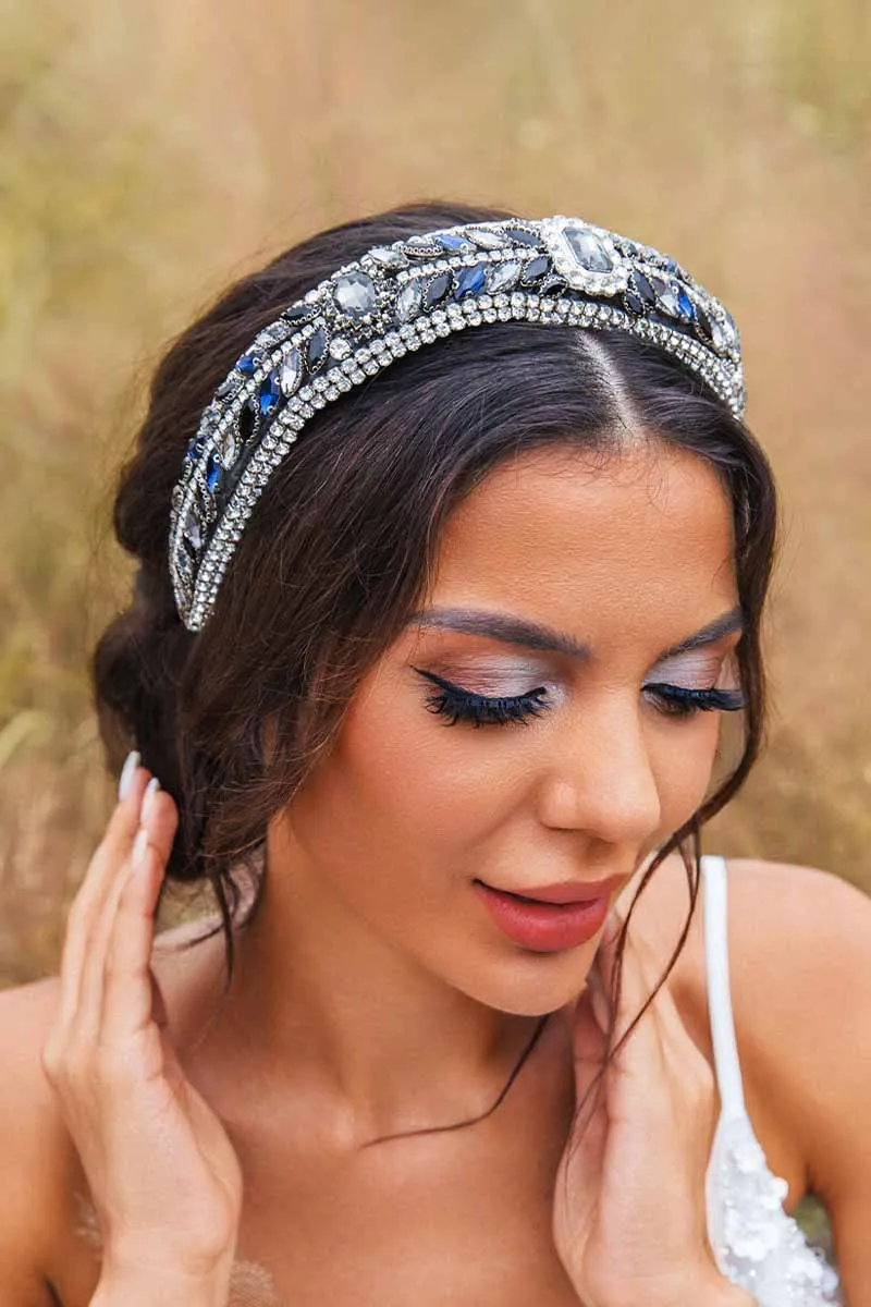 2025 Boho Rhinestones Headband Spark Crystal Prom Dress Wedding Accessories