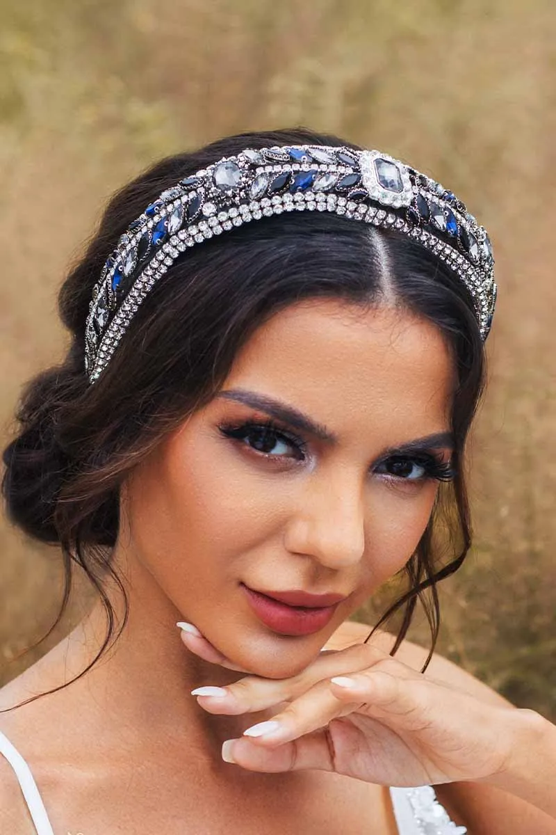 2025 Boho Rhinestones Headband Spark Crystal Prom Dress Wedding Accessories