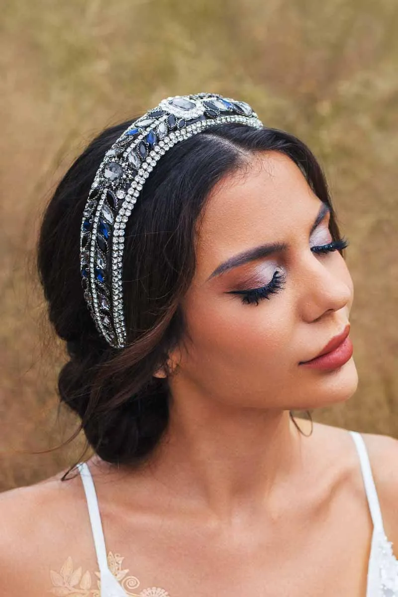 2025 Boho Rhinestones Headband Spark Crystal Prom Dress Wedding Accessories
