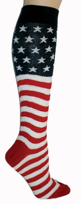 American Flag Knee High Socks (Women's)