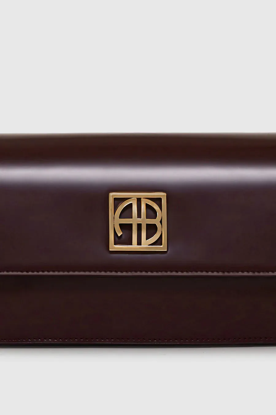 Anine Bing Elly Crossbody Bag in High-Shine Burgundy