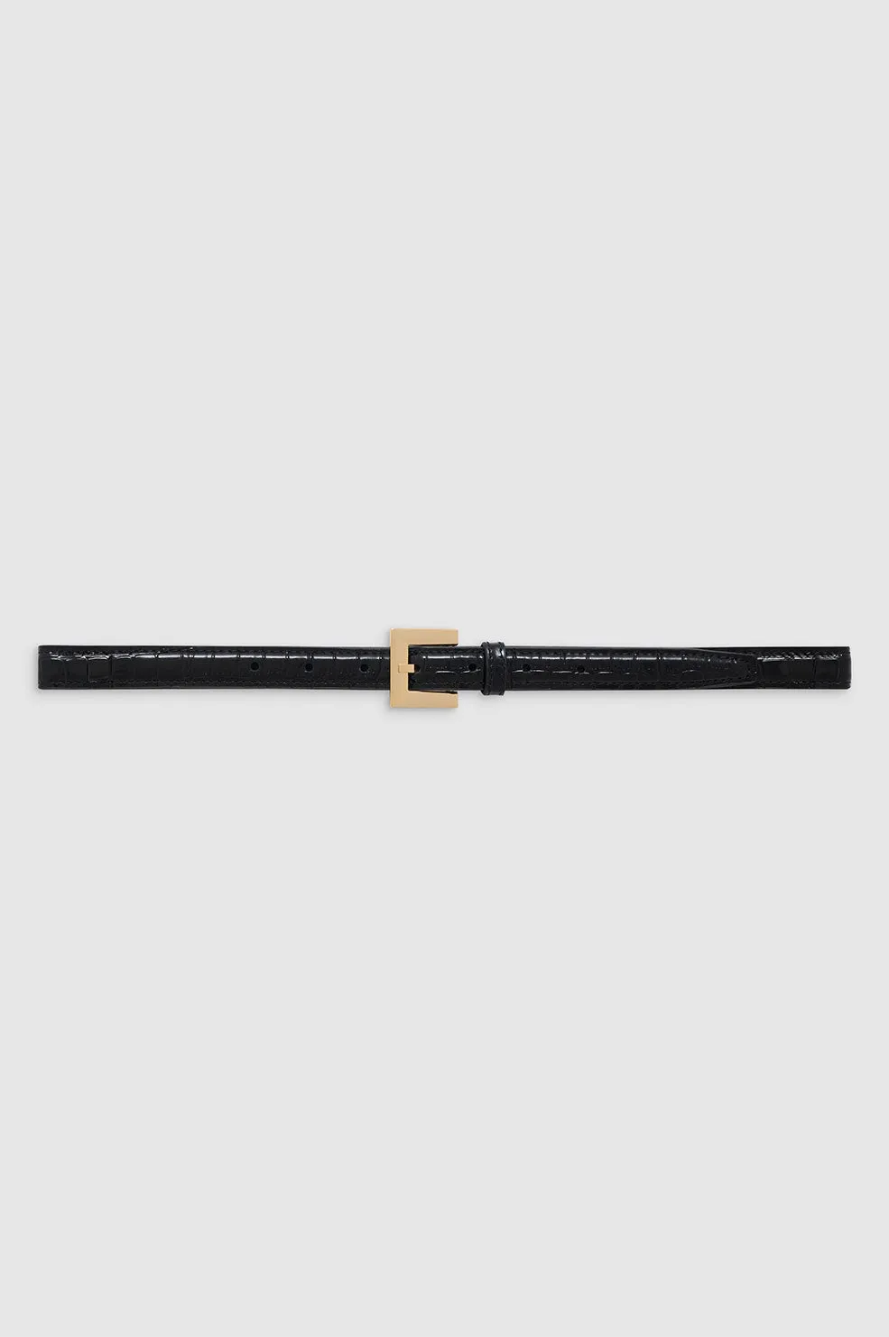 Anine Bing Nicola Belt in Black Embossed