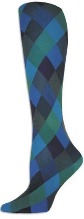 Blue Harlequin Trouser Socks (Women's)