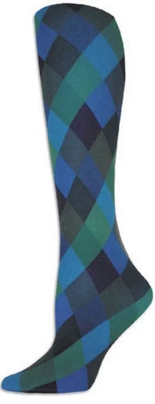 Blue Harlequin Trouser Socks (Women's)