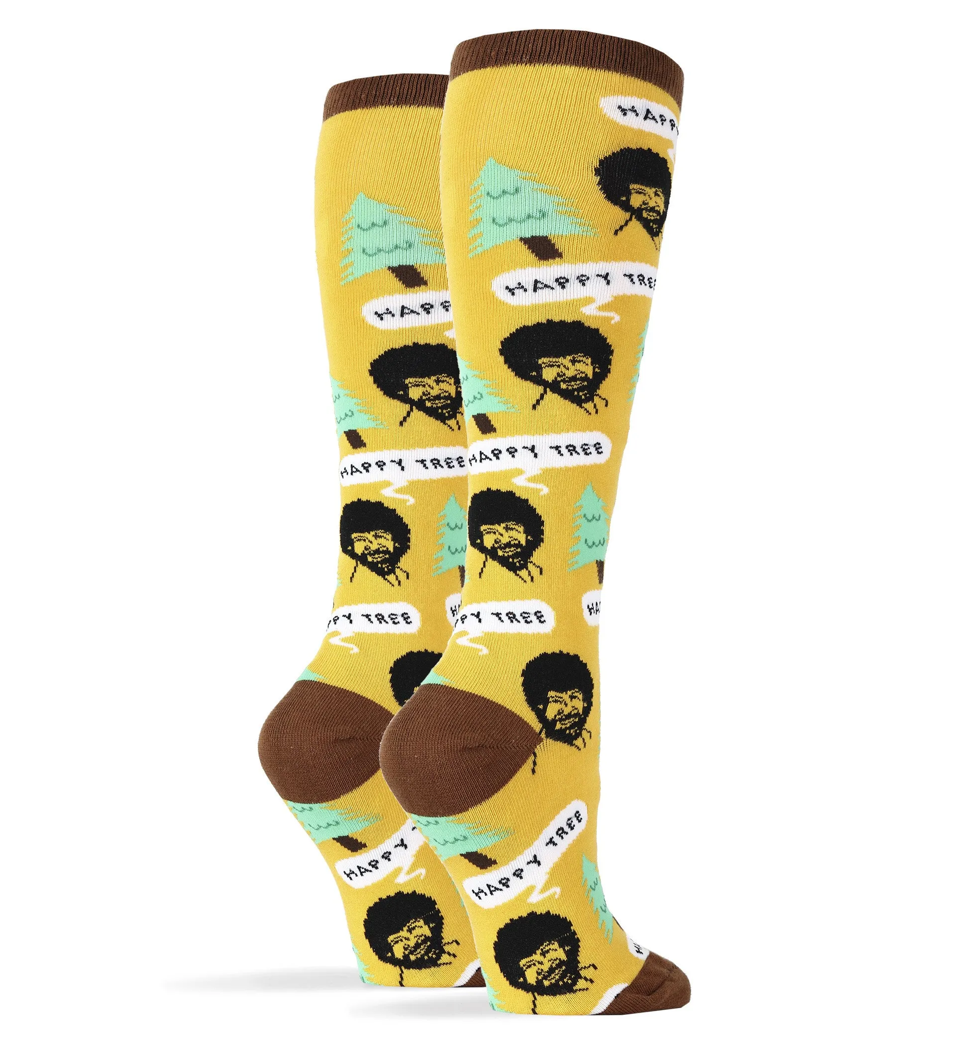 Bob Ross Happy Tree Knee High Socks (Women's)