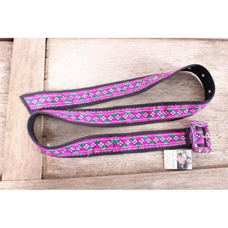 BUNDLE: Hill Tribe Handcrafted Embroidered Fabric Belt 10 Pieces - Thailand