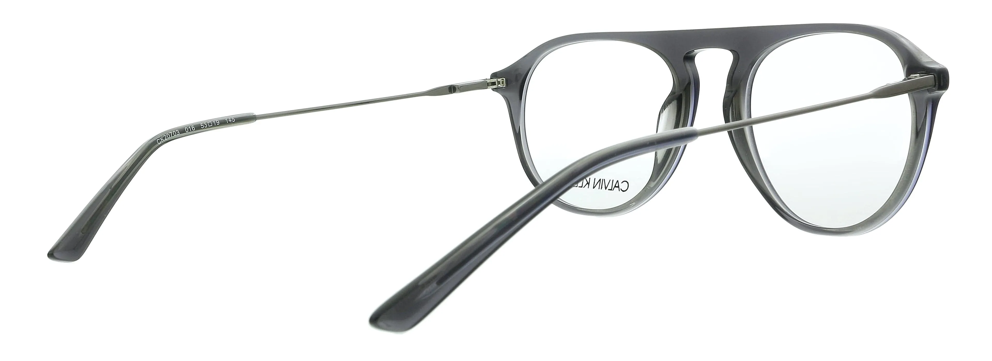 Calvin Klein CK20703 016 Crystal Charcoal/Grey Round Eyeglasses