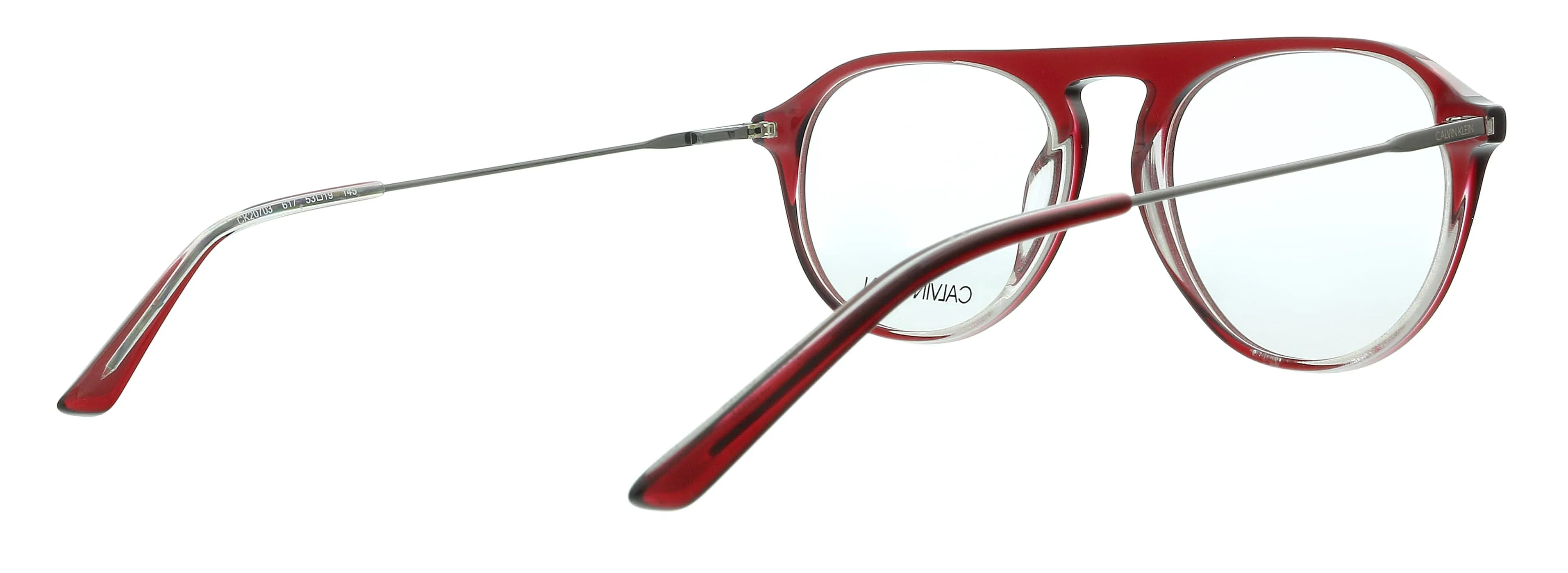 Calvin Klein CK20703 617 Crystal Oxblood/Grey Round Eyeglasses