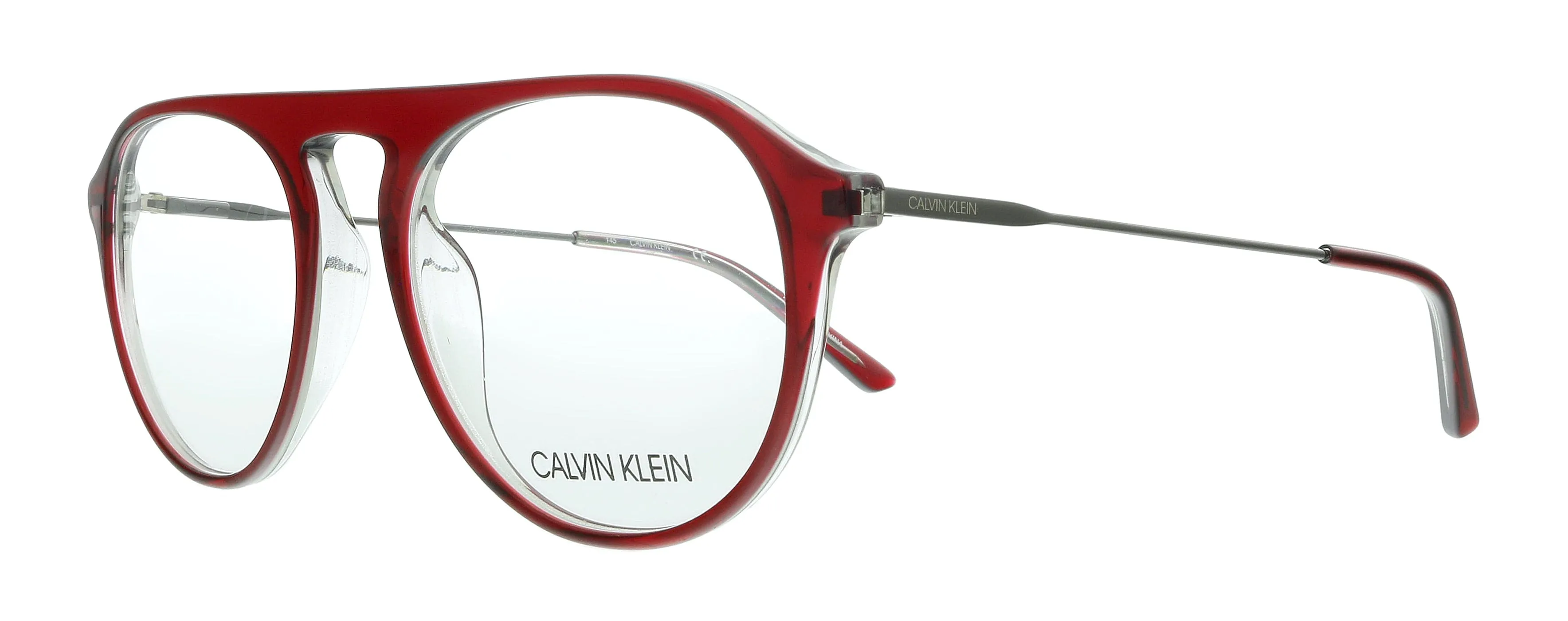 Calvin Klein CK20703 617 Crystal Oxblood/Grey Round Eyeglasses