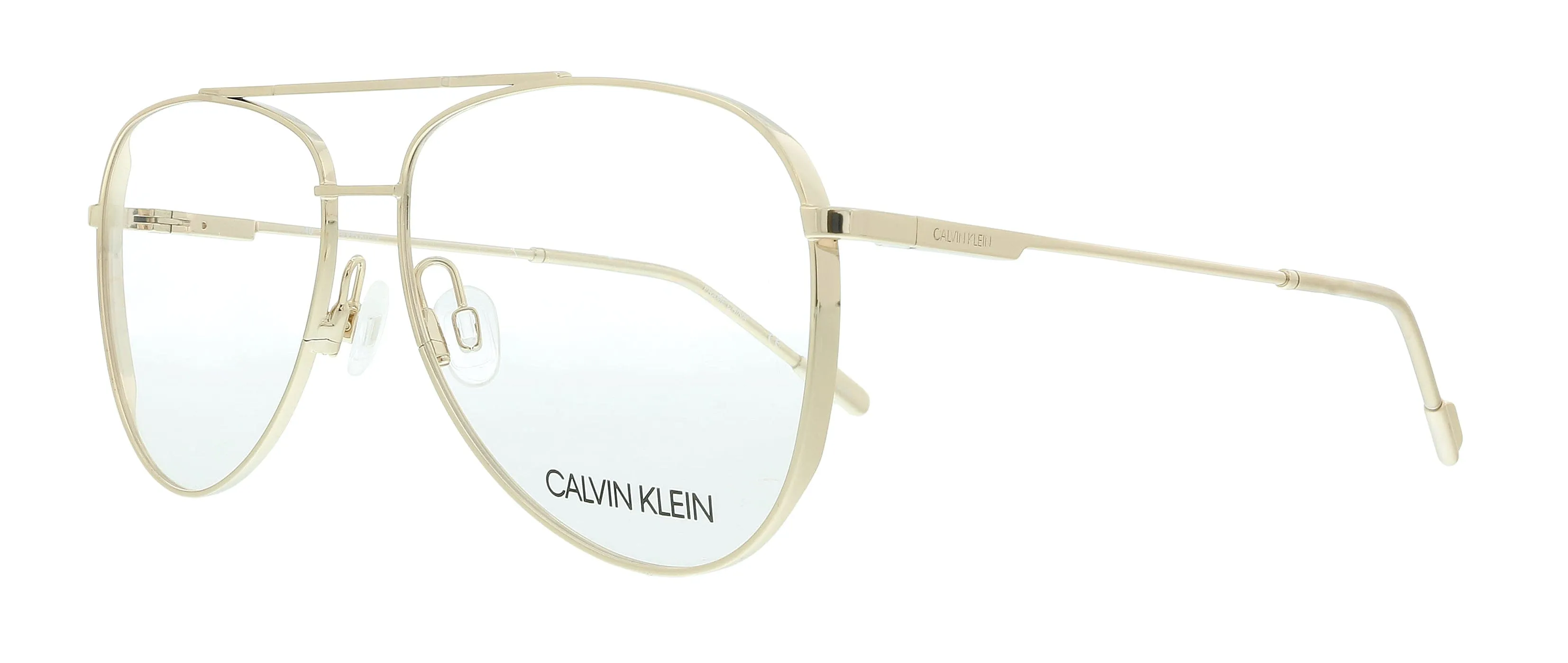 Calvin Klein CK21100 717 Shiny Gold Aviator Eyeglasses