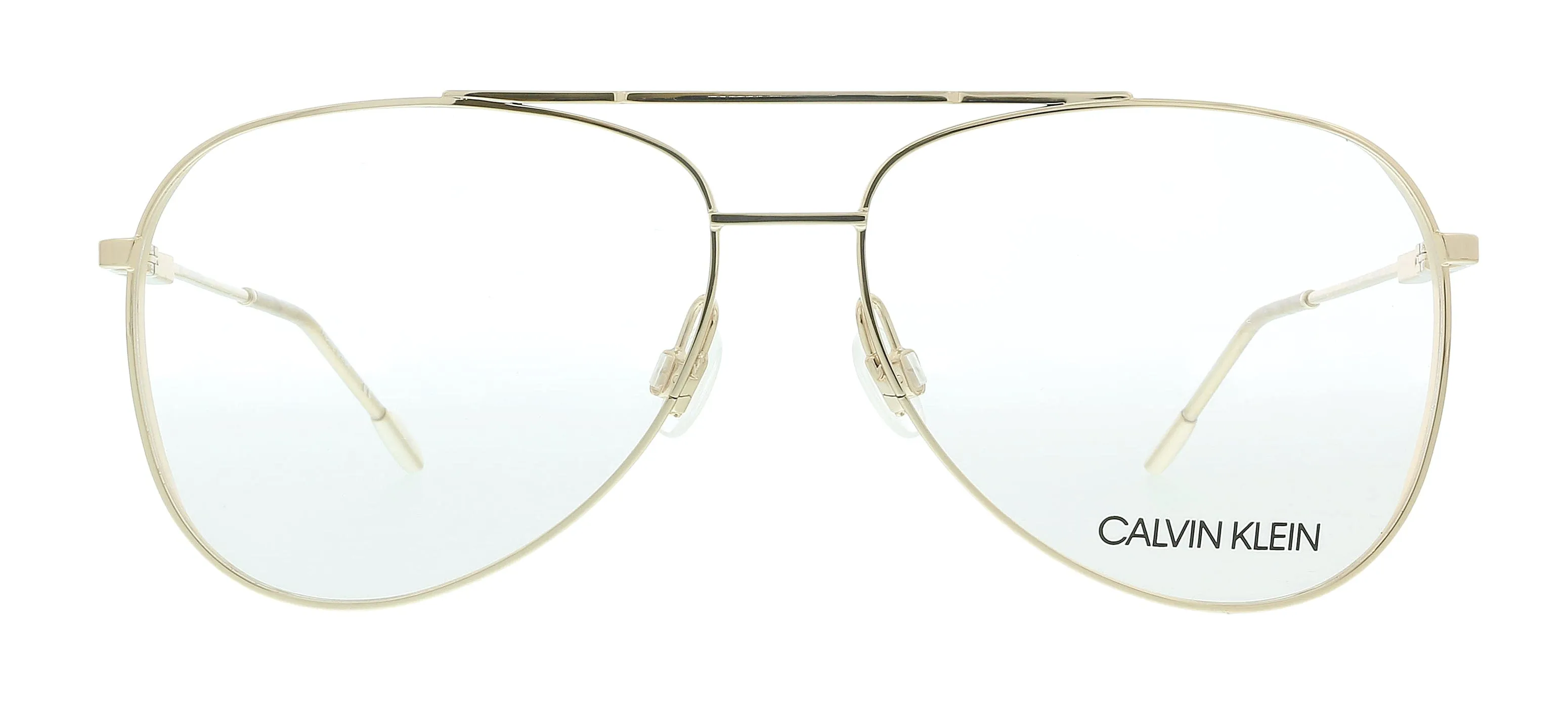 Calvin Klein CK21100 717 Shiny Gold Aviator Eyeglasses