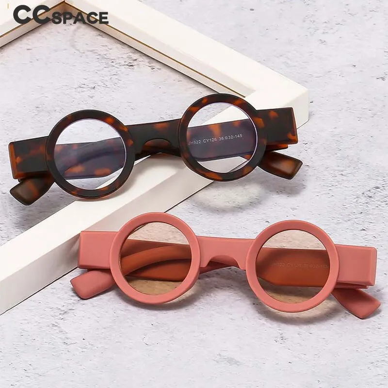 CCspace Unisex Full Rim Small Round Acetate Punk Frame Sunglasses 54609