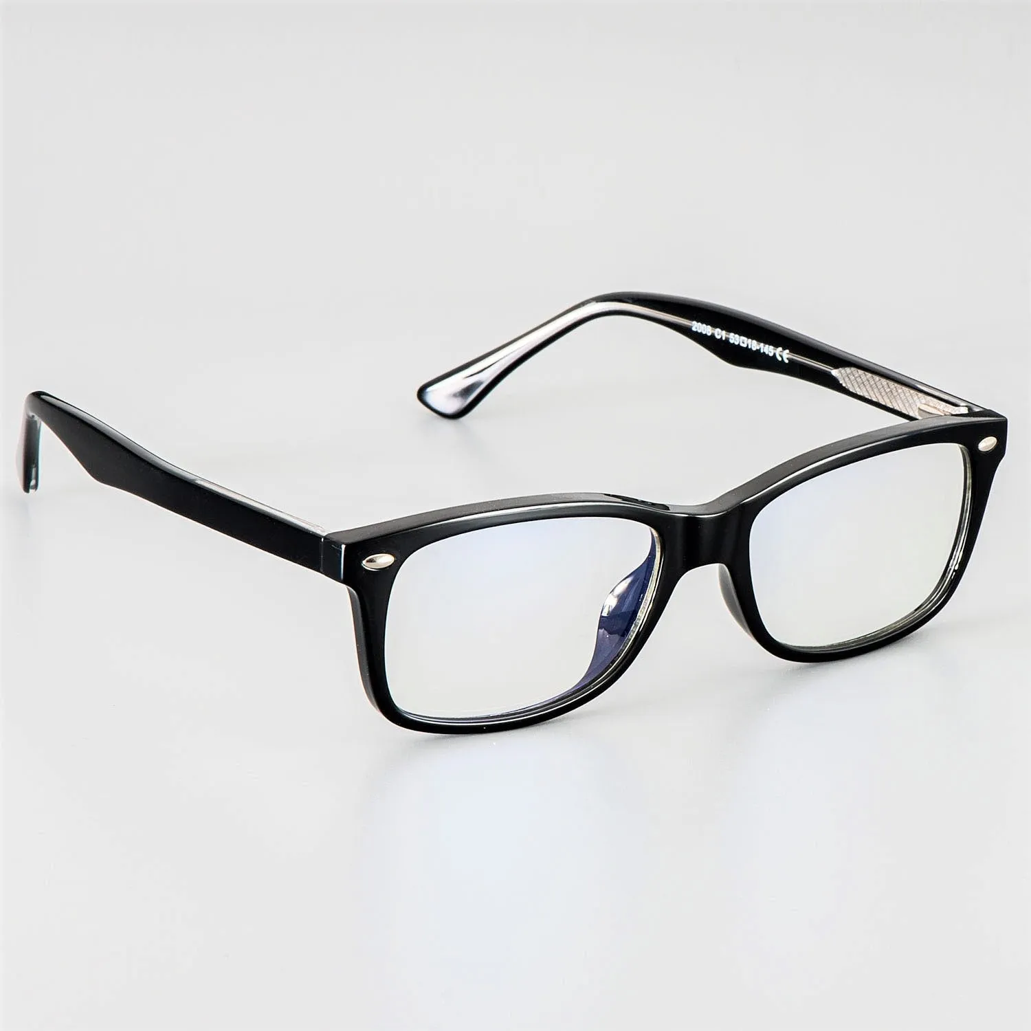CCspace Unisex Full Rim Square Tr 90 Titanium Frame Eyeglasses 51018