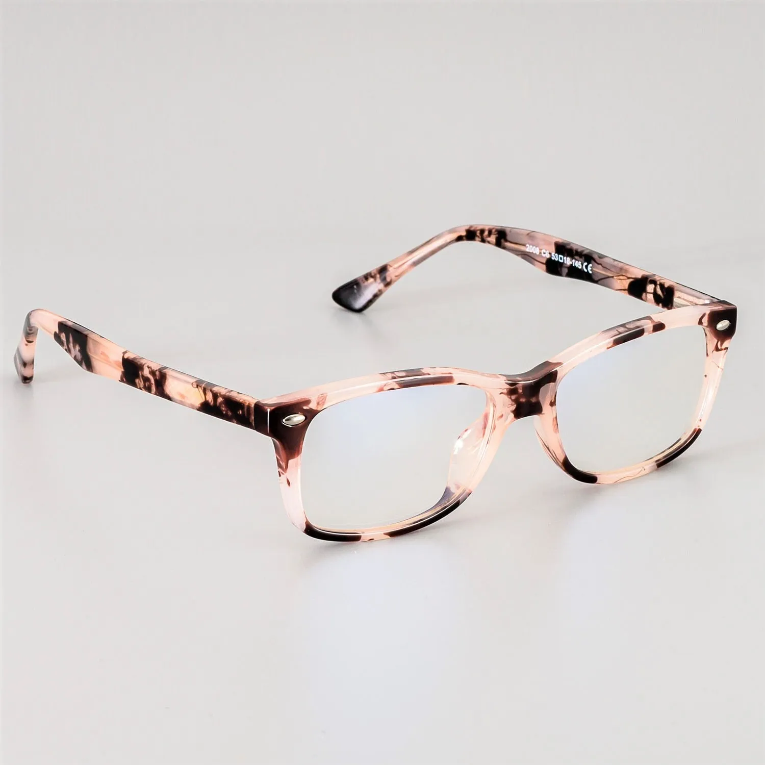 CCspace Unisex Full Rim Square Tr 90 Titanium Frame Eyeglasses 51018
