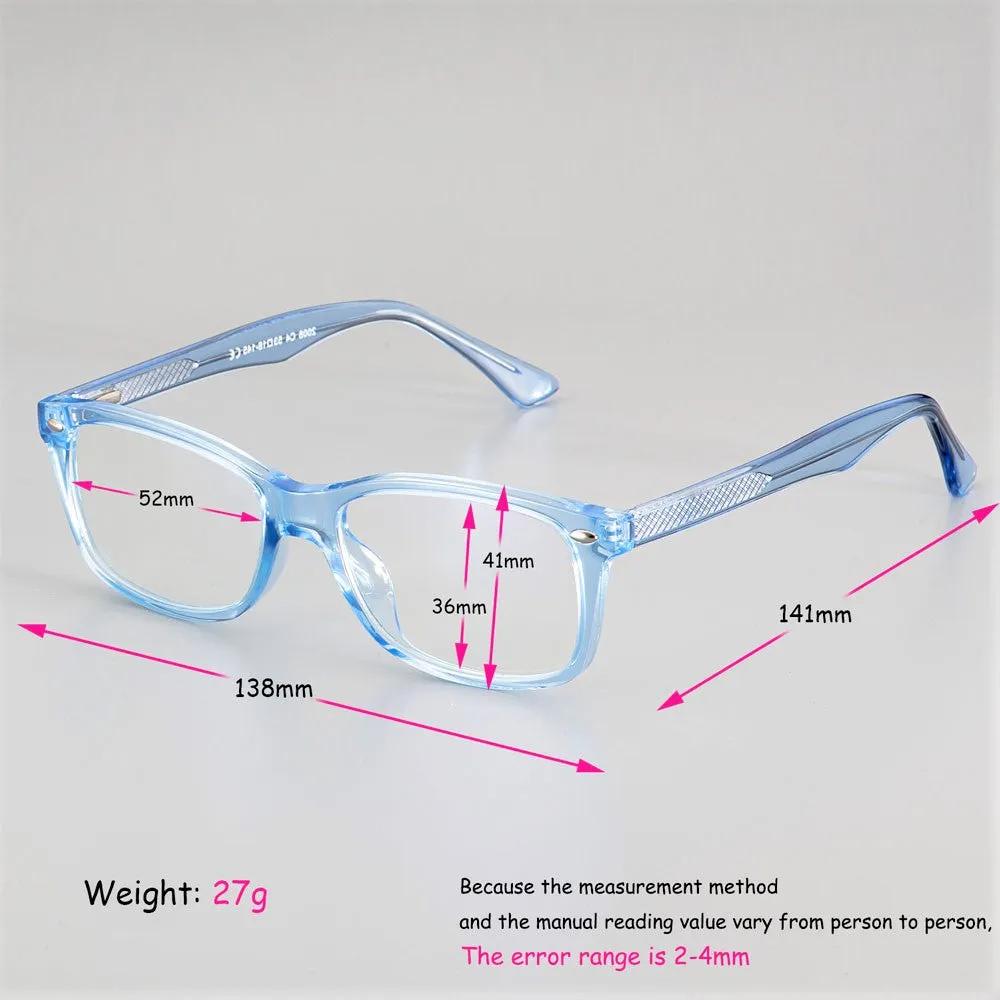 CCspace Unisex Full Rim Square Tr 90 Titanium Frame Eyeglasses 51018