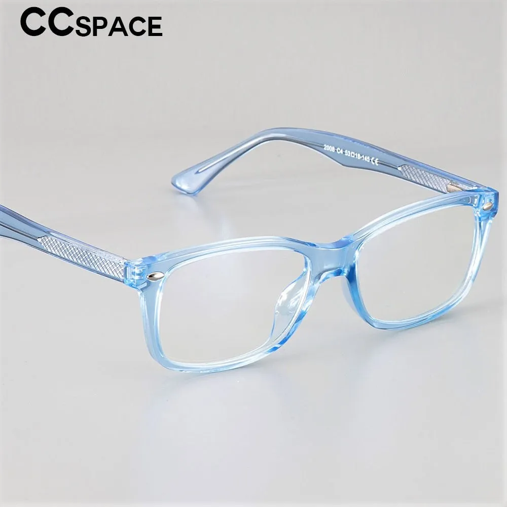 CCspace Unisex Full Rim Square Tr 90 Titanium Frame Eyeglasses 51018