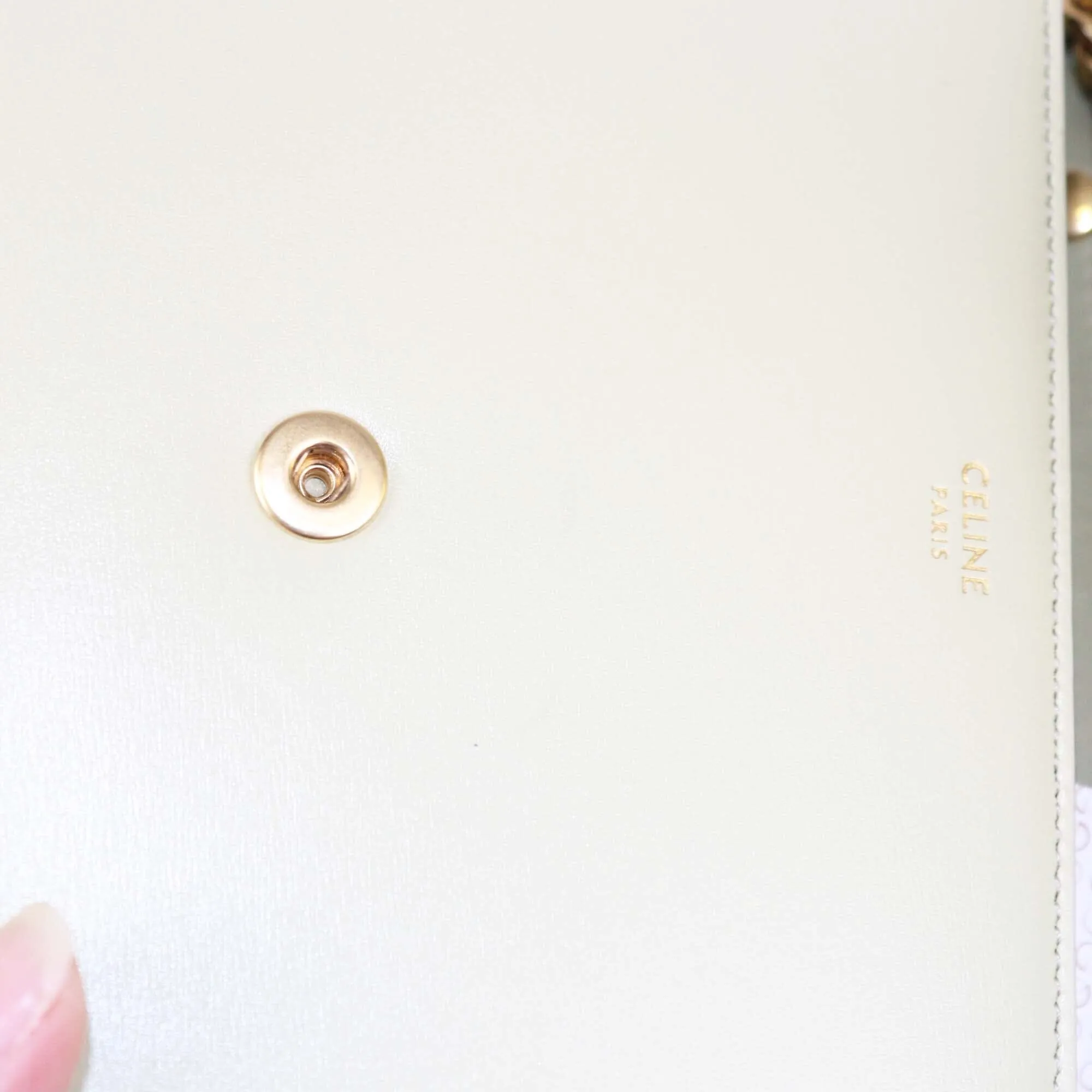 Celine Green Clay Margo Wallet on Chain