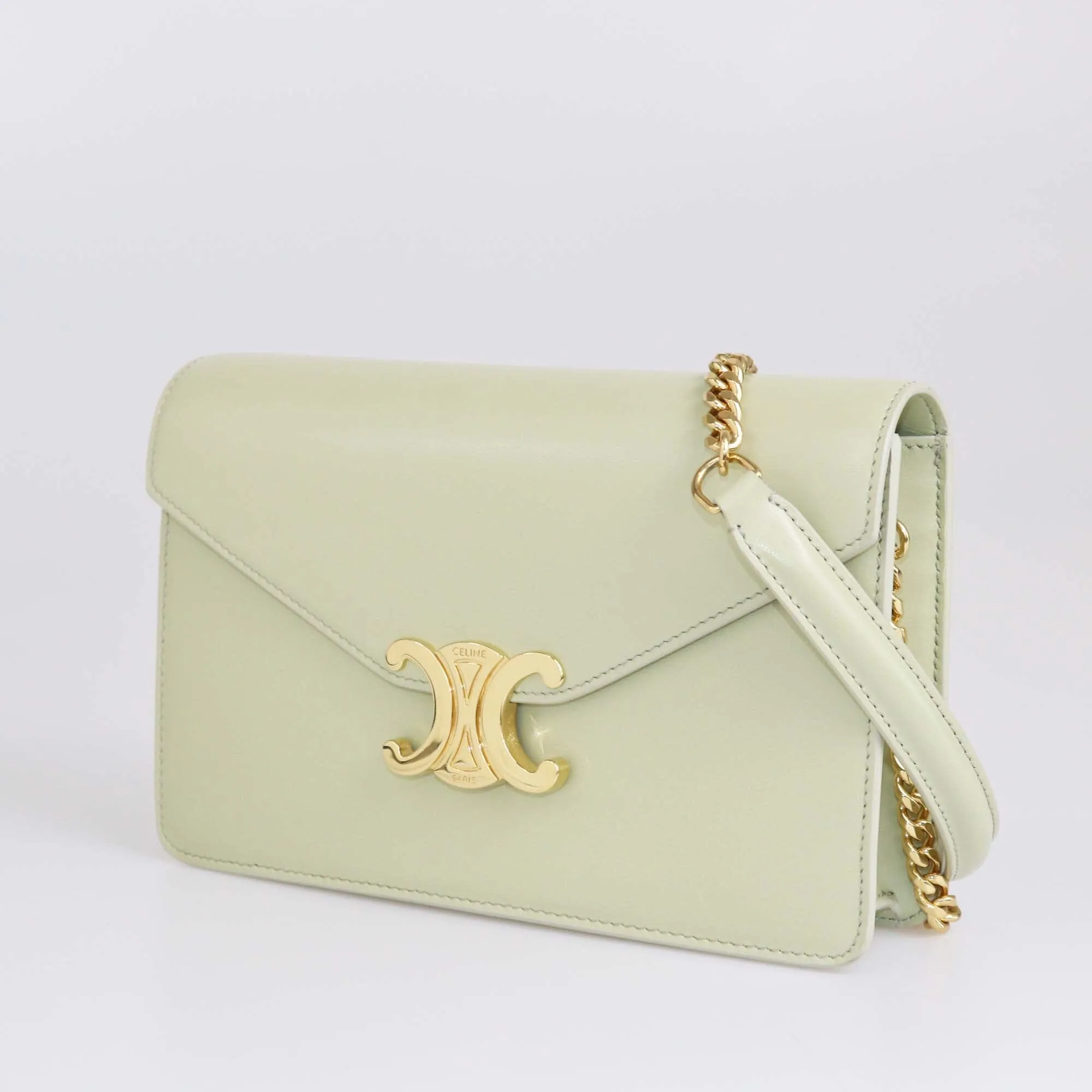 Celine Green Clay Margo Wallet on Chain