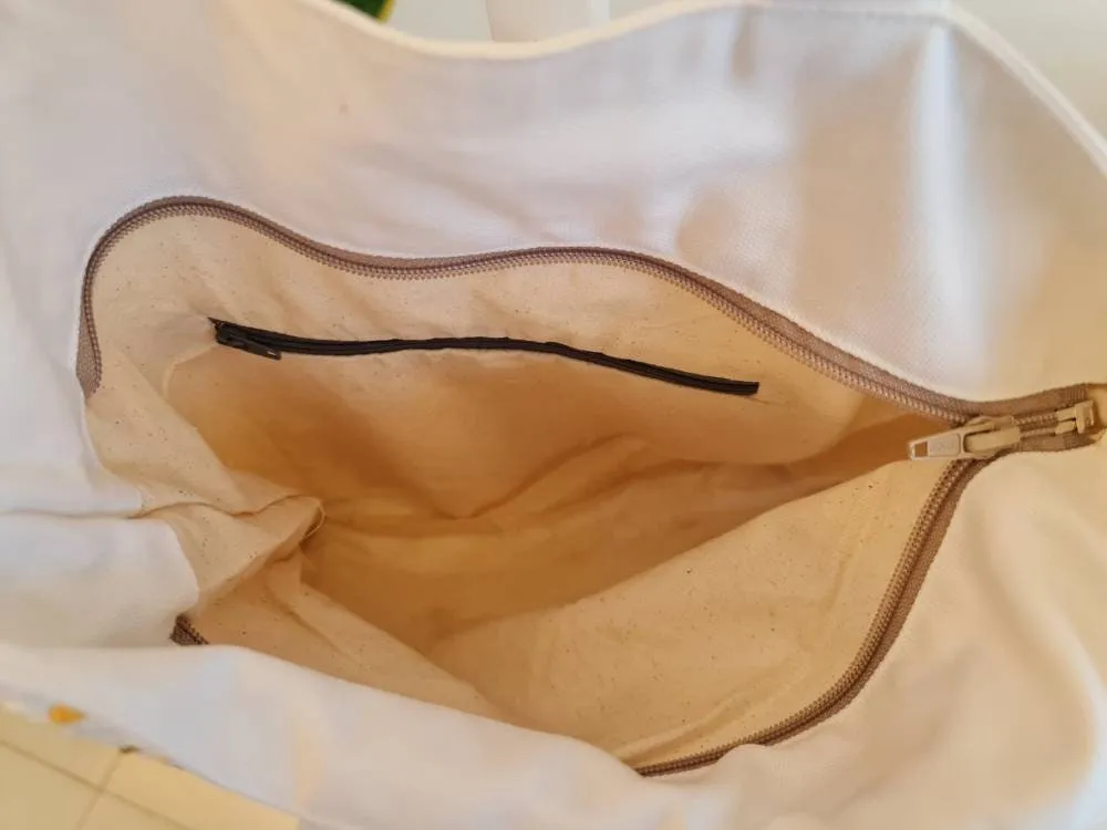 Christmas Theme White Canvas Bag