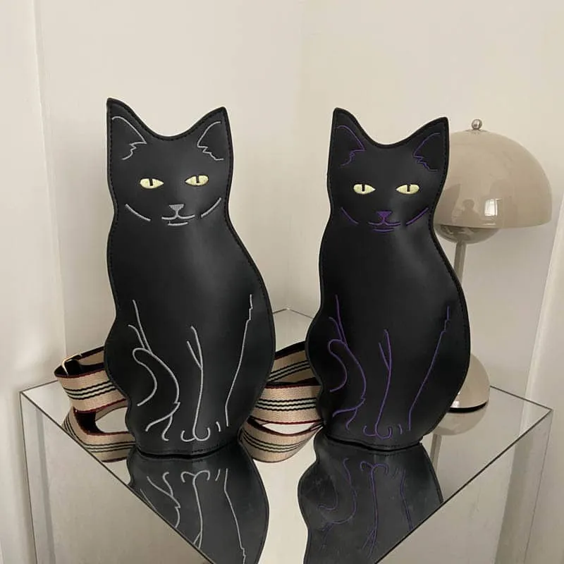 Cute Cartoon Kitten Shoulder Crossbody PU Bag