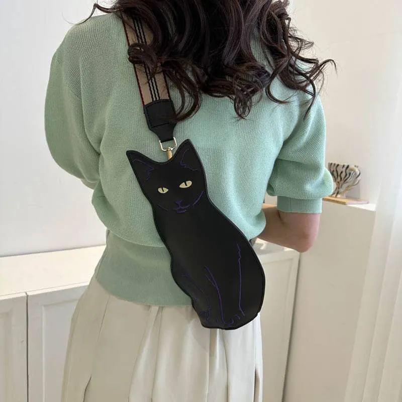 Cute Cartoon Kitten Shoulder Crossbody PU Bag