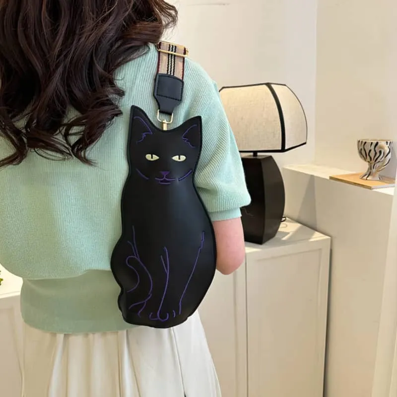 Cute Cartoon Kitten Shoulder Crossbody PU Bag