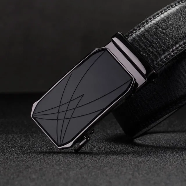designer belts men High Quality Automatic Buckle genuine leather belts for men male Black Men's Belts fashion luxury strap