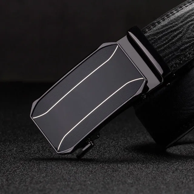 designer belts men High Quality Automatic Buckle genuine leather belts for men male Black Men's Belts fashion luxury strap