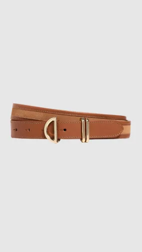 Frame The Crescent Belt in Camel Multi