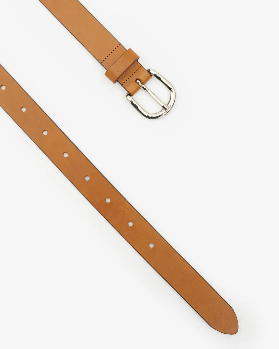 Isabel Marant Zap Leather Belt - Natural