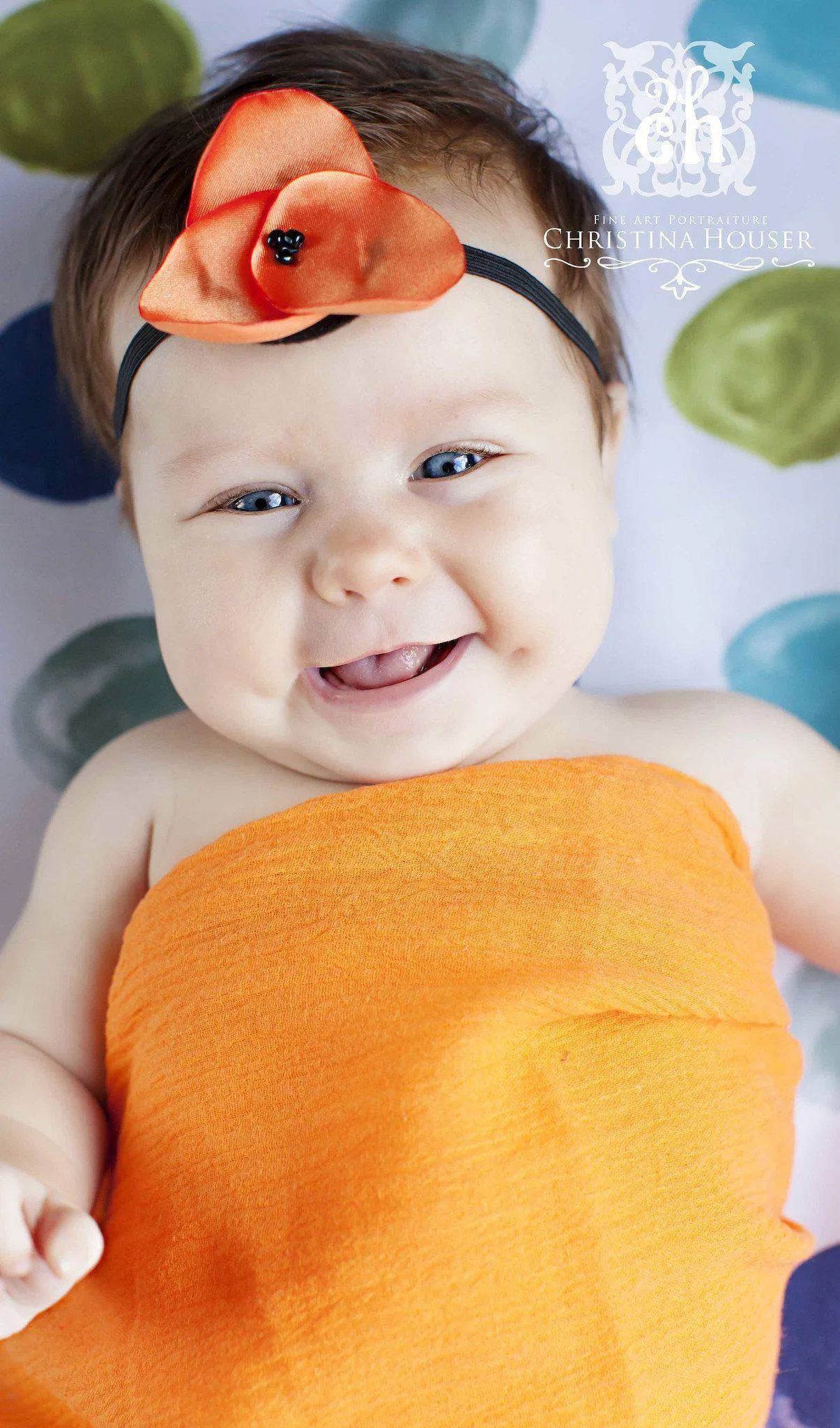 Orange Gauze Newborn Baby Wrap