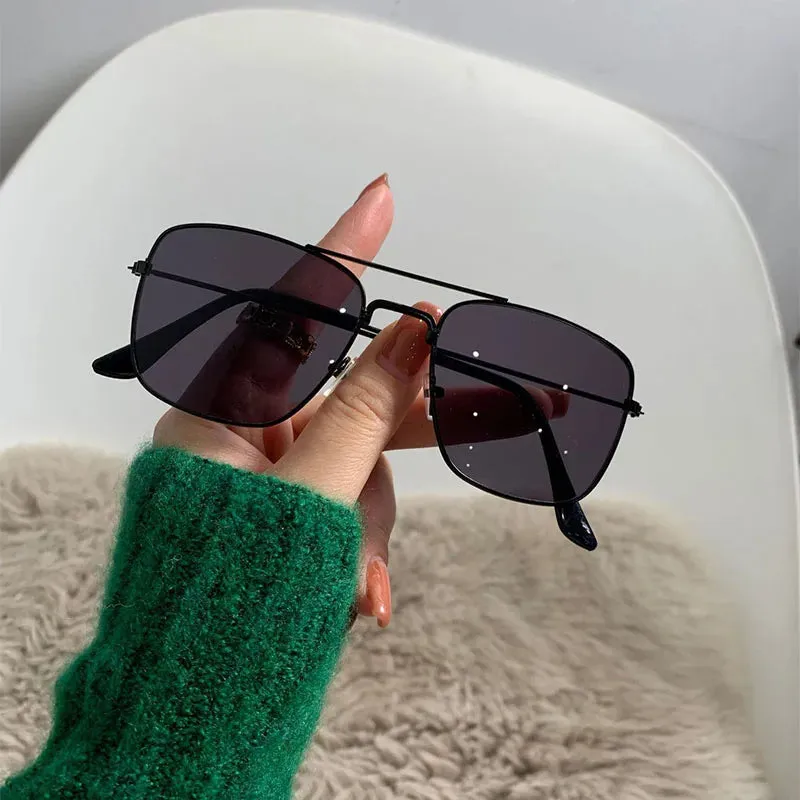 Vintage Goggles Square Small Men's Sunshade Outdoor Driving Metal Fashion Women's Sunglasses